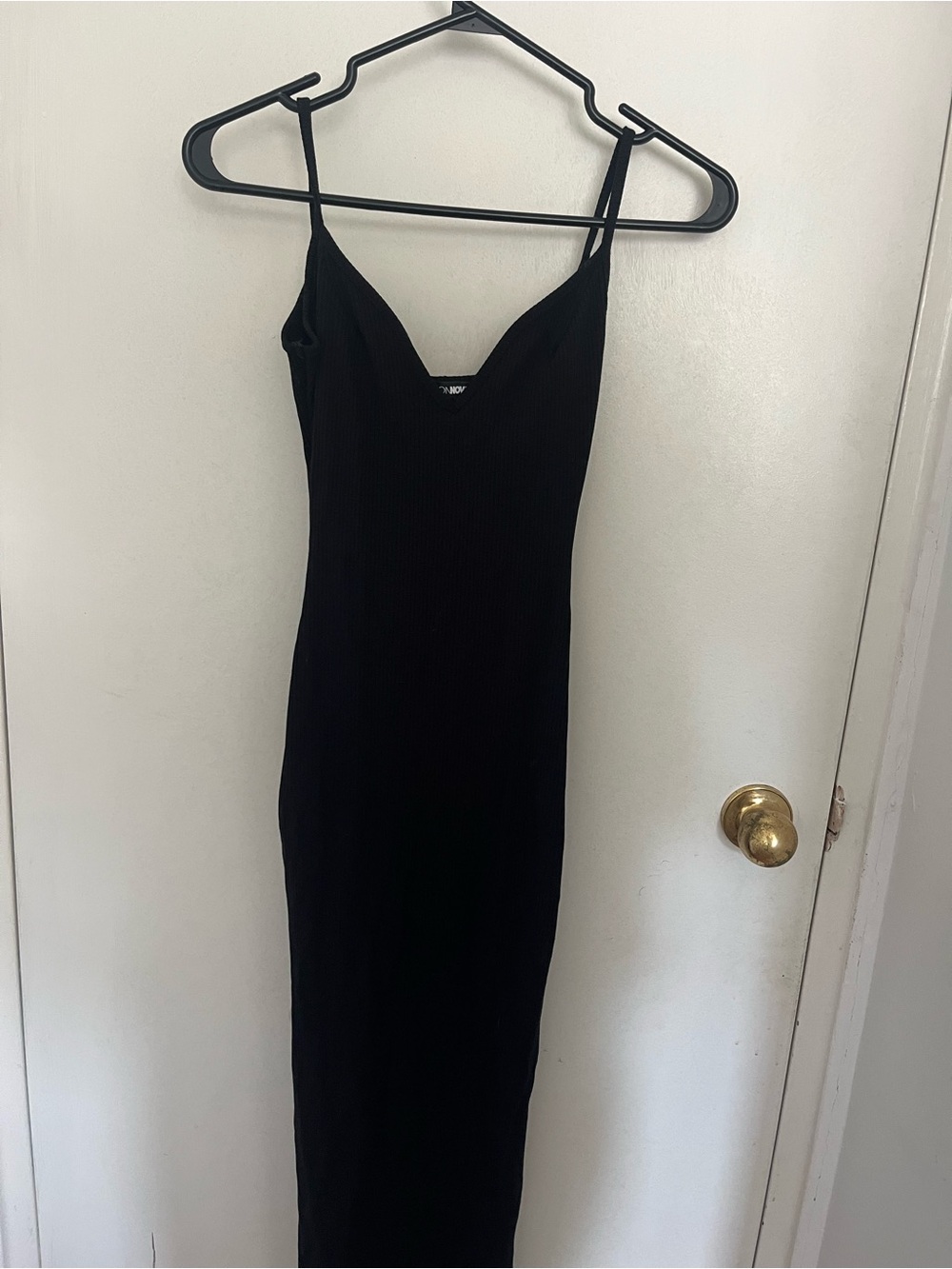 Fashion Nova Sleek Black Maxi Slip Dress